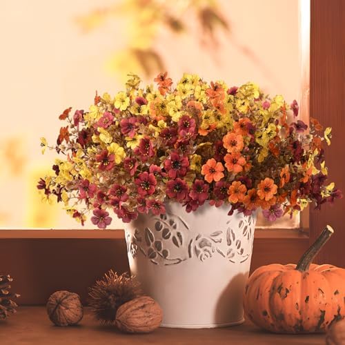 Artificial Fake Hanging Baskets Fall Flowers for Outdoors Decoration - Image 5
