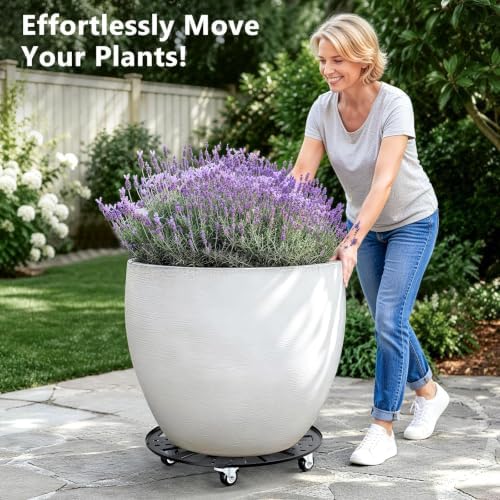 KEDSUM 16 in Plant Caddy with Wheels, Anti-Rust & Anti-Slip, 440LBS - Image 2