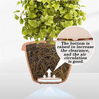 Plants Flower Pots 3-Piece Flower Pot Thickened Resin Embossed Flower Pot Set Household Plant Pot Planter Suitable for Succulent Orchids Gardening Pot (Color : Gold, Size : CH) - Image 4