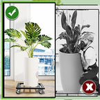 Taiyin 20 Inch Metal Plant Stand with Lockable Wheels Heavy Duty Rolling Stand 350lb Square Roller Base Potted Plant Dolly for Outdoor Indoor Patio Planter Large Succulent Flower Pot Cart - Image 4