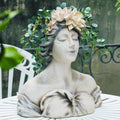 Head Planter Face Flower Pot Goddess Planter 15 * 9 * 16 Inch by LCdecohome