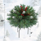 DR.DUDU 2Pcs Christmas Decorations Outdoor 15 in Urn Filler for Front Porch - Image 3