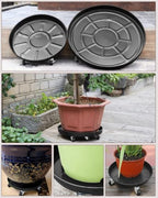 Heavy-Duty Plant Caddy with Wheels 12 Inch, 360° Lockable Caster,Outdoor Rolling Plant Dolly That is Not Easily Rusted, Indoor Metal Plant Cart with Rollers, Plant Pot Trolley, Black 3Pack - Image 6