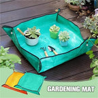 Gardening Mat PE Square Plant Pad Waterproof for Transplanting Flower Pots Potting Foldable Garden Repotting Tarp for Indoor Plant Repotting(Green(PE) 75x100cm) - Image 2