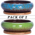 Succulent Pots, 7.3 Inch Succulent Planters with Drainage Pack of 2 - Image 2