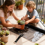 2 PCS Gardening Mat Square Plant Pad Waterproof for Transplanting Flower Pots Potting Foldable Garden Repotting(Black) - Image 5