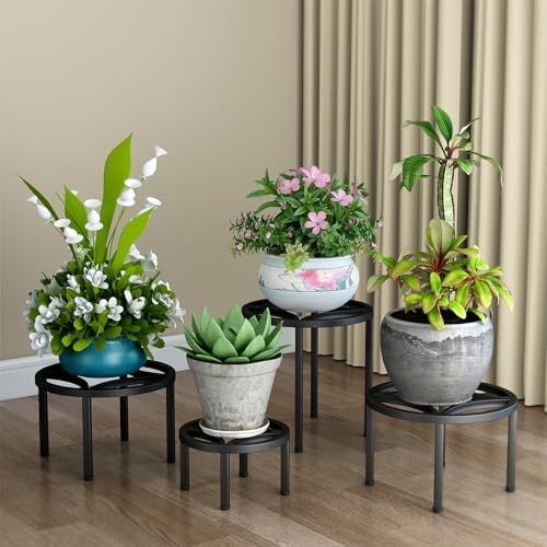 Zhongma Set of 4 Heavy Duty Sturdy Metal Plant Stand Indoor Fully Assembled by Zhongma