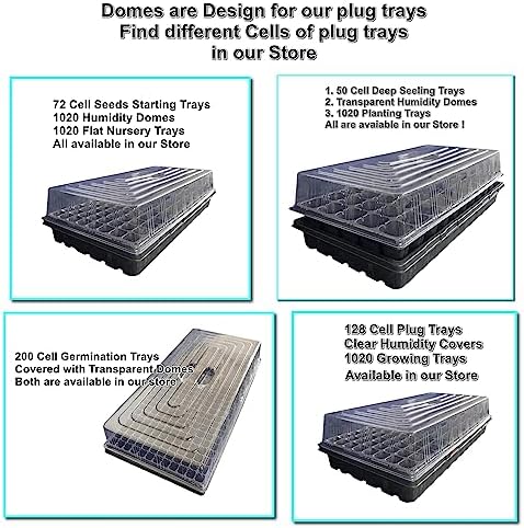 RooTrimmer 10 Pcs Humidity Dome, Plastic Clear Seed Starter Dome 1020 Tray Covers Humidifying and Insulating for Greenhouse Germination and Garden Growing (21.5"×11.5", 3.15" Height, 10-Pack) - Image 4