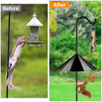 FEED GARDEN 92’’ Bird Feeder Pole Squirrel Proof 1 Pack, Adjustable Tall Shepherds Hooks for Outdoor with 7 Prongs Base, Heavy Duty Shepherd Hook with Baffles, Pole for Bird Feeder, Plant Baskets - Image 6