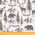 Deer Upholstery Fabric, Christmas Elk Antlers Fabric By The Yard, Bear by Erosebridal
