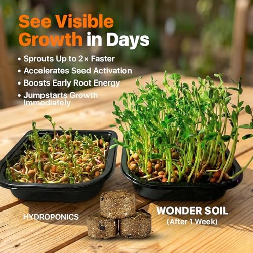 WONDER SOIL | 250 Organic Seed Starter Pellets | Ready to Plant Seed Starting Soil Loaded with Pre-Mixed Nutrients | Fast Germination | Indoor or Outdoor | 250 Count - Image 4