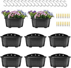 ORIMERC 9.8 Inches Self Watering Wall Planters for Indoor Plants, Railing Planters Balcony Planters Wall Hanging Planters, Lightweight, Dark Coffee (Pack of 8) by OrimercGarden
