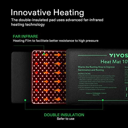 VIVOSUN 2 Pack Durable Waterproof Seedling Heat Mat 10" x 20.75" - Image 3