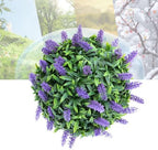 Decorative Faux Greenery Fake Plants Dia 17in, Small Artificial Plants, Faux Boxwood Decorative Balls, Decorative Plant Ball Decor Artificial Grass Ball, Round Plastic Plant Ball by ATYUJKB