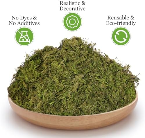 Riare 1.3LB Natural Moss Artificial Fake Moss Alternative for Plants Indoor - Image 3