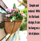 LaLaGreen Wall Planter (12 in, 6 Pack) Black Metal Coco Liner Flower Pots - Image 6