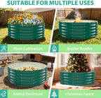 YSEJOMP 17" Tall 48" Diameter Round Raised Garden Bed Kits Outdoor Green - Image 7