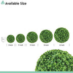 SunnyRoyal Topiary Ball Artificial Outdoor Boxwood Balls Topiary Lifelike Plants, Round Topiary for Indoor/Outdoor Decore, Lechguguilla 15 Inch, 6 Pieces - Image 3
