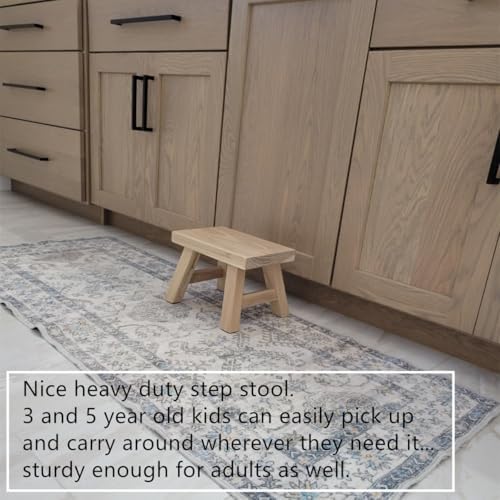 Unfinished Step Stool Footstool Wooden 11 inch for Kids Adults Plant Stand Plant Stand Fishing Stool Wood Small - Image 3