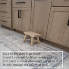 Unfinished Step Stool Footstool Wooden 11 inch for Kids Adults Plant Stand Plant Stand Fishing Stool Wood Small - Image 3