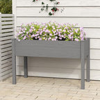 Raised Garden Bed with Legs (48x24x30''), Solid Wood Elevated Planter Box for Outdoor - Image 2