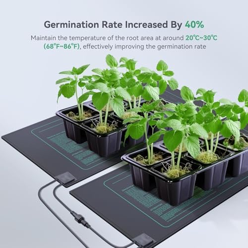 LUXBIRD 6 Pack Daisy Chain Seedling Heat Mats for Indoor Plants, Greenhouses, Germination, Hydroponic Garden, IP67 Waterproof Durable (LB-HMDC-06) - Image 6