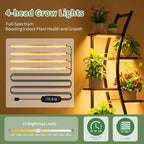 56" Plant Stand Indoor with Grow Lights, 7 Tiered Tall Metal Plant Shelf - Image 3