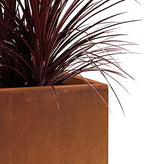 Kante 16 Inch Square Concrete Planter for Outdoor Indoor Home Patio Garden, Large Plant Pot with Drainage Hole and Rubber Plug, Faux Weathering Steel - Image 4