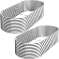 Raised Garden Bed Outdoor 2 Pack, Tall Galvanized Steel Raised Beds for Gardening, Above Ground Garden Bed Corrugated Metal for Vegetables and Flowers-8x4FTx15inch by Unknown
