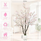Caxchiling Artificial Cherry Blossom Tree 5FT, Pink Faux Floor Tree - Image 7