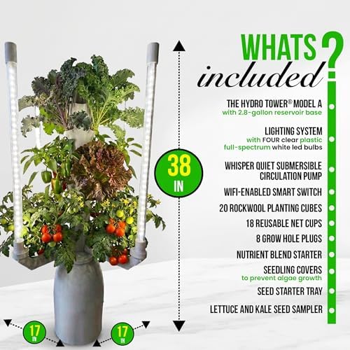 Hydroponic Tower Planter for 18 Plants - Vertical Indoor System - Image 2
