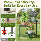 Plant Stand Indoor Outdoor, 3 Tier Corner Metal Flower Display Holder Shelf, Folding Tall Plant Rack for House Patio Balcony Porch Garden Living Room, Heavy Duty Anti-Rust Wrought Iron - GreenFlower - Image 3