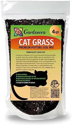 Gardenera Cat Grass Planting Mix - Cultivate Nutritious Grass for Your Beloved Kitty - 4 QUARTS by Gardenera
