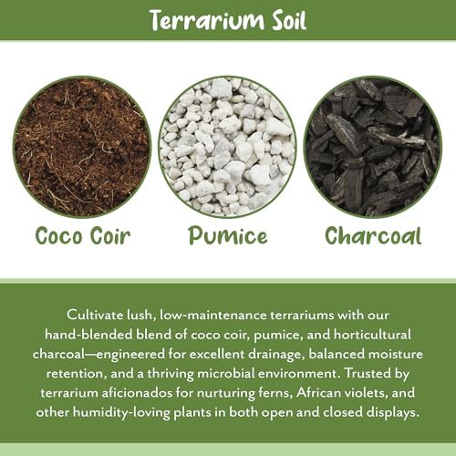 Soil Sunrise Terrarium Potting Soil Mix (8 Quarts) w/Blended Filtering Charcoal Custom Made for Terrariums - Image 5