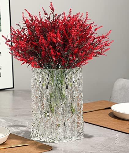 RECUTMS Spring Fall Decoration,Fake Greenery,Artificial Red Flowers Outdoor - Image 6