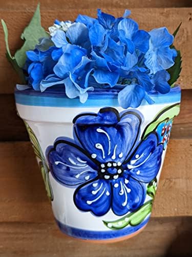 Spanish Wall Planter, Flower Pot, Planter, Wall Pocket 6.5""D - Image 2