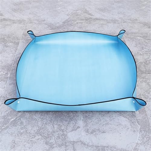 Repotting Mat Planting Mat Home Gardening Supplies Potting Pad Foldable Garden Plant Flower Pot Reusable Transplanting Waterproof Mats(Blue 100 X 120CM) - Image 6