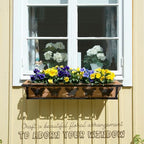 2-Pack 32IN Window Box Railing Hanging Planter Coco Liner Basket - Image 6
