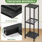 Dipion 3 Tier Pedestal Stand,40 Inch Extra Tall Plant Stand Indoor,Black - Image 2
