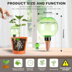 4 Pack Self Watering Globes 17oz Large Plant Watering Globes Top Fill, Self Water Planter Insert Indoor/Outdoor Plastic Water Bulbs Slow Release Terracotta for Plants, Green - Image 2