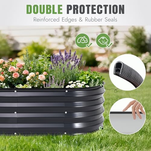 INNO STAGE 3Pcs Galvanized Raised Garden Bed Kit, Outdoor Metal Planter Box - Image 3