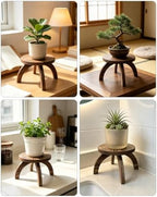 2 Pcs Short Plant Stand Small Wood Plant Stool for Indoor Plants - Image 4