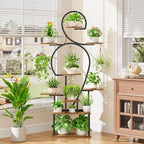 63'' Tall 9-Tier Indoor Plant Stand with Grow Light for Plants Display - Image 5