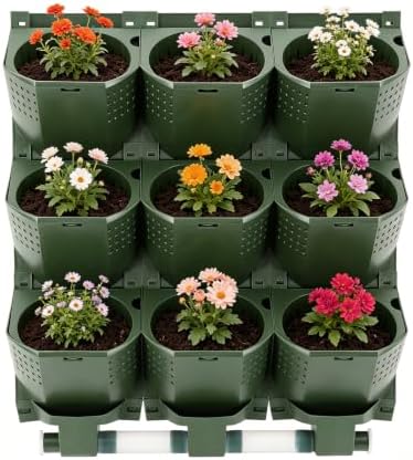 9 Pockets Greenstalk Vertical Planter, Wall Mounted Vertical Planter(Green) by Unknown