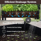 Pure Garden Raised Garden Bed with Cover, Black, 31.5” x 15.75” x 47.25” - Image 4
