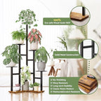 6 Tier Balcony Corner Plant Stand Sturdy Corner Plant Shelves Indoor - Image 3