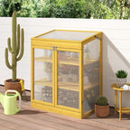 Greenhouse Wooden Cold Frame Greenhouse, Garden Portable Mini Greenhouse Cabinet,2-Tier Wooden Cold Frame Garden Greenhouse with Transparent Polycarbonate Sheet, Keep Plant Warm Enough (Brown) by Unknown