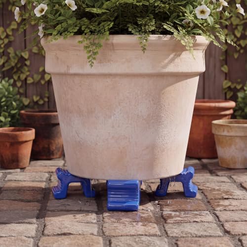 LemonRoad 12 Set Terra Cotta Cement Pot Feet for Outdoor Planters,Blue - Image 4