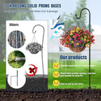 Ottsuls Shepherds Hooks with 5 Prongs Base for Outdoor - 92" Adjustable Bird Feeder Pole for Outside Hanging, Garden, Hummingbird Feeder, Plant Baskets, Solar Light Lanterns, Wedding Decor (1 Pack) - Image 3
