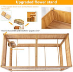 Raised Garden Bed - 2-Tier Elevated Planter Box for Herbs, Vegetables, Succulents & Flowers | 48x25x30 Inch Standing Growing Bed | Outdoor/Indoor Bamboo Planter - Image 4